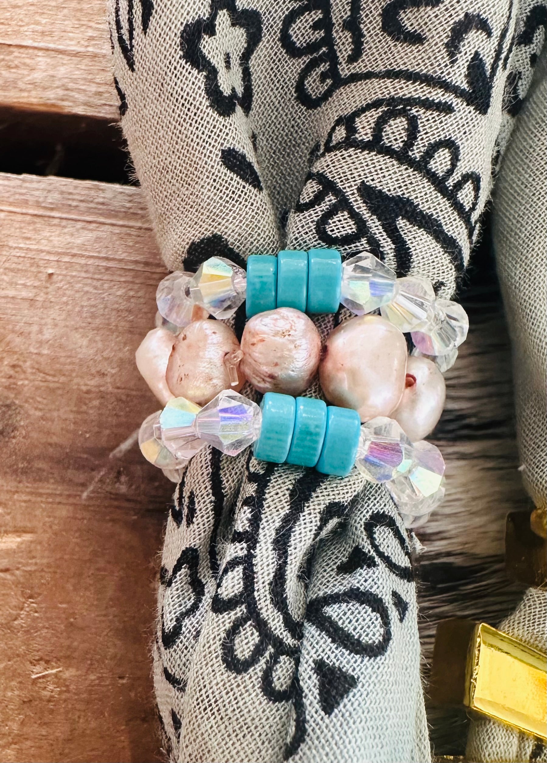 Crystal Turquoise Bandana Charm